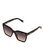 Color:Tortoise/Smoke - Image 1 - Women's Level Up 51mm Polarized Square Sunglasses