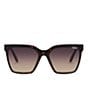 Color:Tortoise/Smoke - Image 2 - Women's Level Up 51mm Polarized Square Sunglasses
