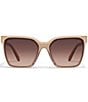 QUAY Women's Level Up 51mm Gradient Lens Square Sunglasses, Color:Chamomile/Dark Fawn - Image 2