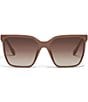 QUAY Women's Level Up Remixed 52mm Square Glasses, Color:Matte Doe/Brown - Image 2