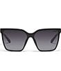 Color:Matte Black/Smoke - Image 2 - Women's Level Up Remixed 52mm Square Polarized Sunglasses