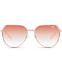 Color:Rose/Rose Copper Fade - Image 2 - Women's Main Character 55mm Round Sunglasses