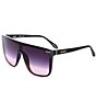 Color:Black/Pink - Image 1 - Women's Nightfall Extra Large 52mm Shield Sunglasses