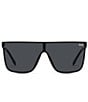 Color:Black/Black - Image 2 - Women's Nightfall Remixed Shield Polarized Sunglasses