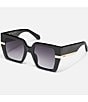Color:Black/Smoke - Image 1 - Women's Notorious 50mm Square Sunglasses