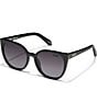 Color:Black/Smoke - Image 1 - Women's Staycation 49mm Cat Eye Sunglasses