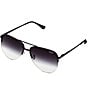 QUAY Women's The Playa 54mm Aviator Sunglasses, Color:Black Fade - Image 1