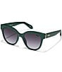 Color:Emerald/Smoke - Image 1 - Women's Valet 50mm Round Sunglasses