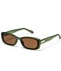 QUAY Women's Vibe Check 35mm Rectangle Sunglasses - Image 1