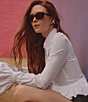 QUAY Women's Vibe Check 35mm Rectangle Sunglasses - Image 5
