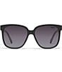 Color:Black/Smoke - Image 2 - Women's Wide Awake 54mm Square Sunglasses