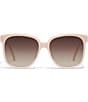 Color:Oat Brown - Image 2 - Women's Wide Awake 54mm Square Sunglasses