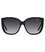 Color:Matte Black Smoke - Image 2 - Ever After Oversized Rounded Square Sunglasses