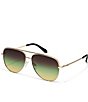 QUAY High Key Extra Large 55mm Aviator Sunglasses - Image 1