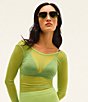 QUAY High Key Extra Large 55mm Aviator Sunglasses - Image 4