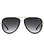Color:Black Smoke Fade - Image 2 - All In Mini Aviator Sunglasses