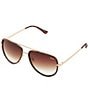 Color:Tortoise Brown Fade - Image 1 - All In Mini Aviator Sunglasses