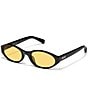QUAY Unisex Aura Points 35mm Retro Round Sunglasses - Image 1