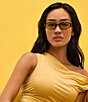 QUAY Unisex Aura Points 35mm Retro Round Sunglasses - Image 6
