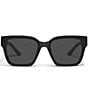QUAY Unisex Drive In 51mm Polarized Square Sunglasses, Color:Black/Black Polarized - Image 2