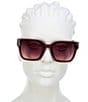 QUAY Women's Drive In 51mm Square Sunglasses, Color:Plum/Plum Pink - Image 2