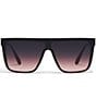 QUAY Unisex Nightfall Medium 49mm Shield Sunglasses, Color:Black/Black Plum Pink - Image 2