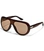 QUAY Unisex Set List 54mm Aviator Sunglasses - Image 1