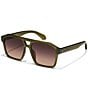 QUAY Unisex Soundcheck 48mm Retro Geometric Aviator Sunglasses - Image 1