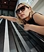 QUAY Unisex Soundcheck 48mm Retro Geometric Aviator Sunglasses - Image 4