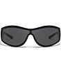 QUAY Unisex Speed Dial 145mm Shield Statment Sunglasses, Color:Black/Black - Image 2