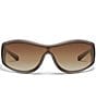 QUAY Unisex Speed Dial 145mm Shield Statment Sunglasses, Color:Grey/Sepia - Image 2