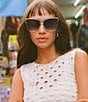 QUAY Women's After Party 54mm Square Sunglasses, Color:Glass/Smoke - Image 4