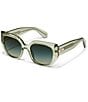 QUAY Women's Busy Busy 53mm Square Sunglasses, Color:Moss/Palm Taupe - Image 1