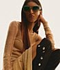 QUAY Women's Busy Busy 53mm Square Sunglasses, Color:Moss/Palm Taupe - Image 3