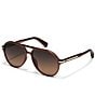 QUAY Women's Day One 59mm Polarized Aviator Sunglasses - Image 1