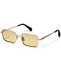 QUAY Women's DND 55mm Square Sunglasses, Color:Gold/Sunflower - Image 1