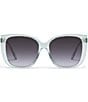 QUAY Women's Ever After 54mm Square Sunglasses, Color:Glass/Smoke - Image 2