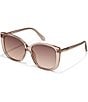 QUAY Women's Ever After Large 54mm Square Sunglasses, Color:Doe/Brown Fawn - Image 1