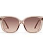 QUAY Women's Ever After Large 54mm Square Sunglasses, Color:Doe/Brown Fawn - Image 2