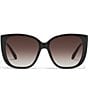 QUAY Women's Ever After Large 54mm Square Sunglasses, Color:Black/Brown - Image 2