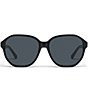 QUAY Women's Guess Again 53mm Polarized Round Sunglasses, Color:Black - Image 2