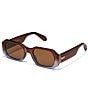 QUAY Women's Hyped Up 38mm Ombre Frame Rectangle Sunglasses - Image 1