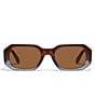 QUAY Women's Hyped Up 38mm Ombre Frame Rectangle Sunglasses - Image 2