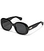 QUAY Women's Impromptu 53mm Round Sunglasses, Color:Black/Smoke - Image 1