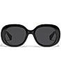 QUAY Women's Impromptu 53mm Round Sunglasses, Color:Black/Smoke - Image 2