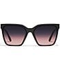QUAY Women's Level Up 51mm Square Sunglasses, Color:Black/Black Plum Pink - Image 2