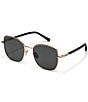 QUAY Women's Uptown 54mm Square Polarized Sunglasses, Color:Gold/Smoke - Image 1