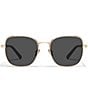 QUAY Women's Uptown 54mm Square Polarized Sunglasses, Color:Gold/Smoke - Image 2