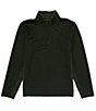 Color:Olive - Image 1 - Dobby Textured Quarter-Zip Pullover