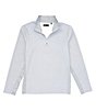 Color:Grey - Image 1 - Dobby Textured Quarter-Zip Pullover